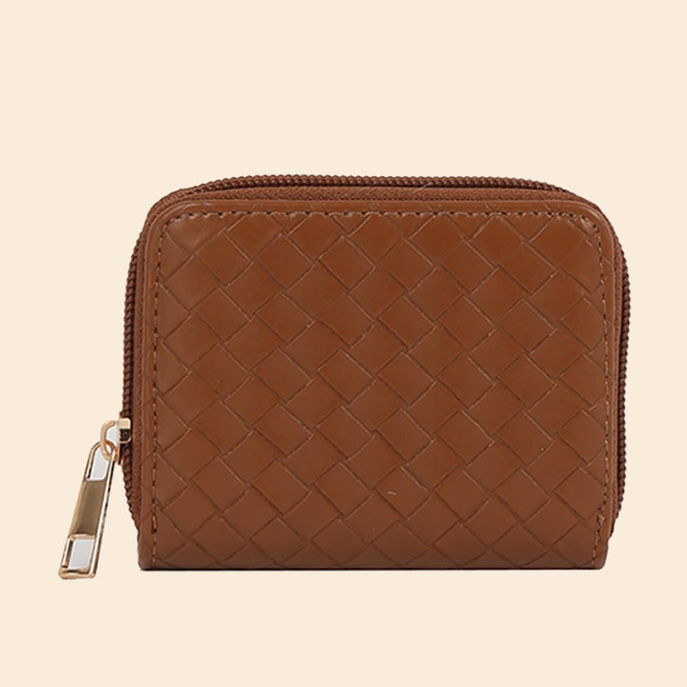 Woven Zip Around Wallet: BR