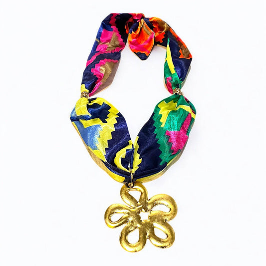 Flower Power Scarf Necklace