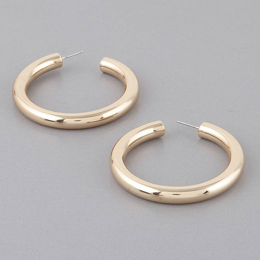 Shiny Hoop Earrings: GD