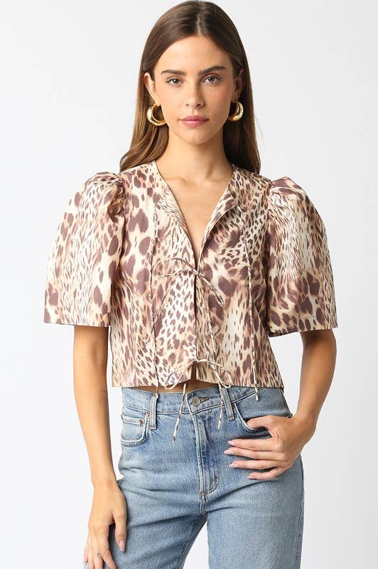 Virginia Shirt: Leopard / M