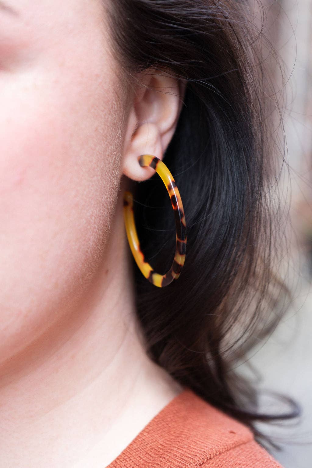 Cameron Hoops - Tortoise // Jewelry, Earrings, Fall