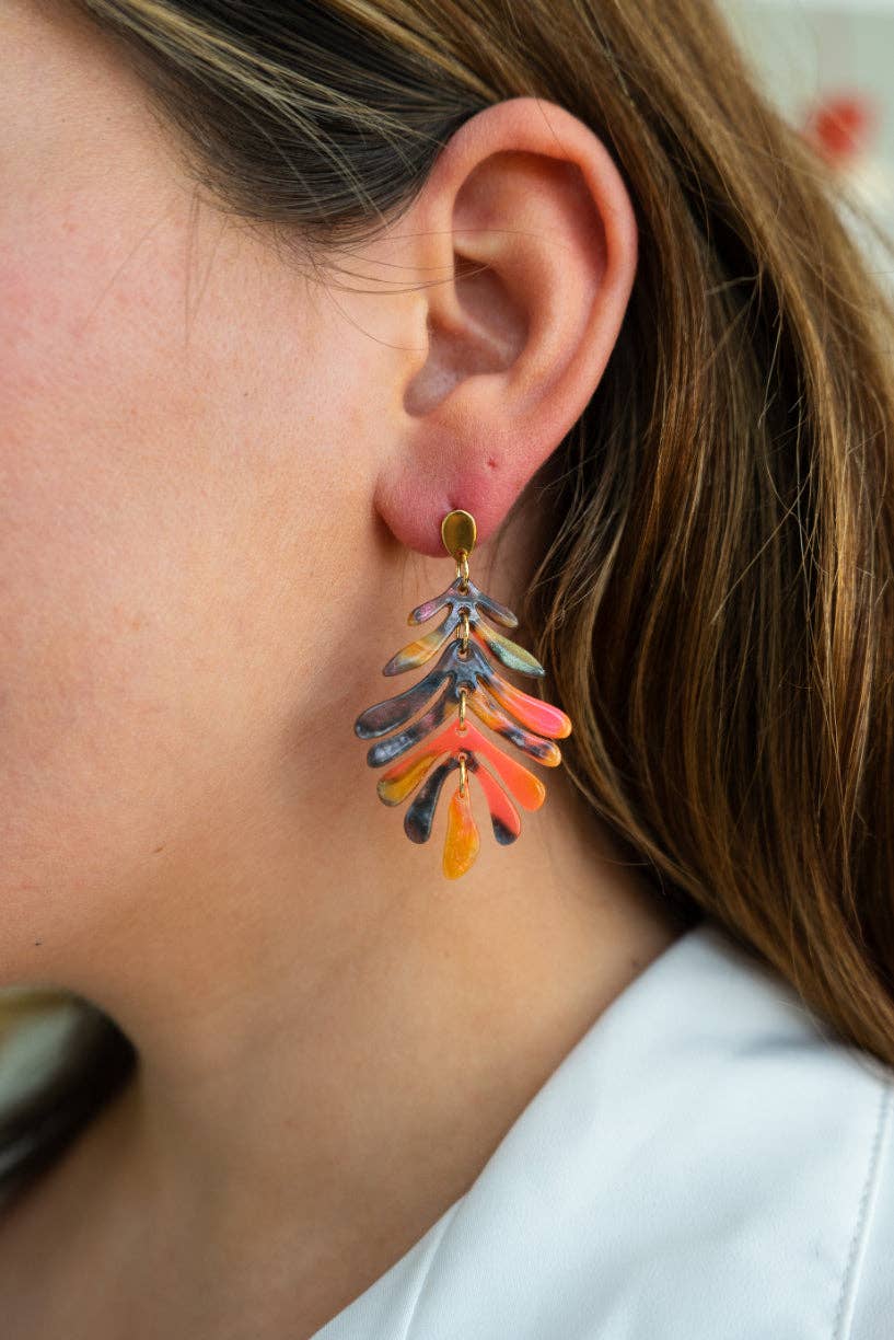 Petite Palm Earrings - Bird of Paradise // Jewelry, Resort