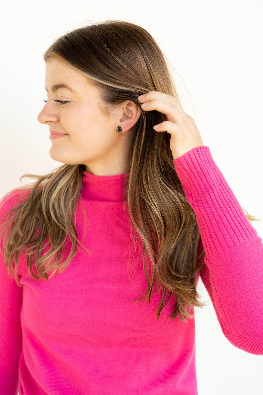 Hand Drawn Heart Studs - Black // Jewelry, Earrings, Valentine's