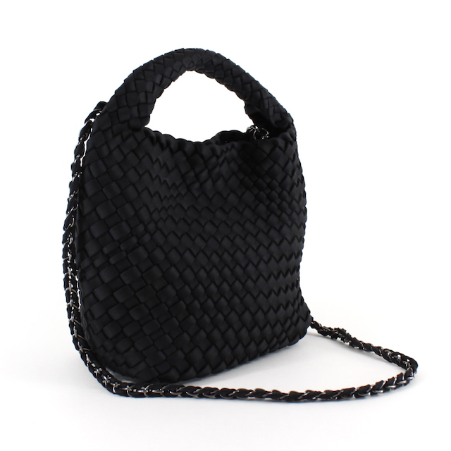 P23093 Small Nylon Woven Hobo Crossbody Bag w/Cosmetic Pouch: 07 Clay