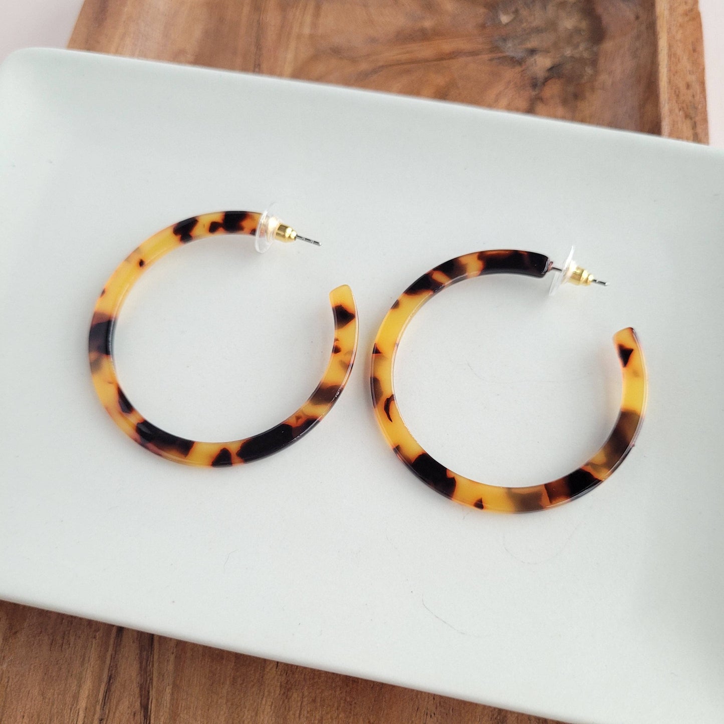 Cameron Hoops - Tortoise // Jewelry, Earrings, Fall