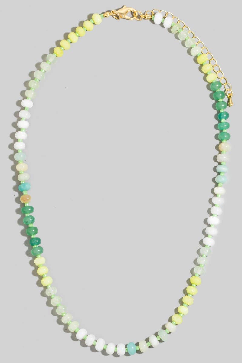 Gradient Stone Beaded Necklace: GNM