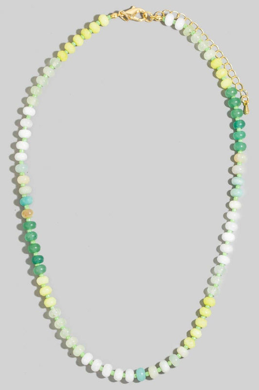 Gradient Stone Beaded Necklace: GNM