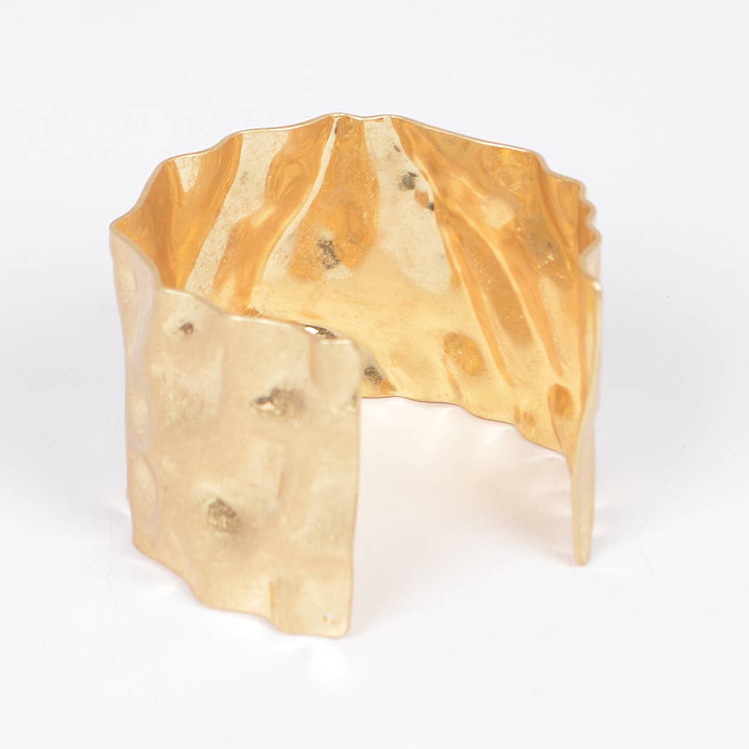 Hammered Metal Cuff: GD