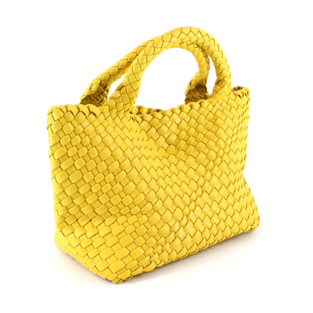 P24013 Medium Woven Tote Crossbody Bag w/Cosmetic Pouch: 05 Green