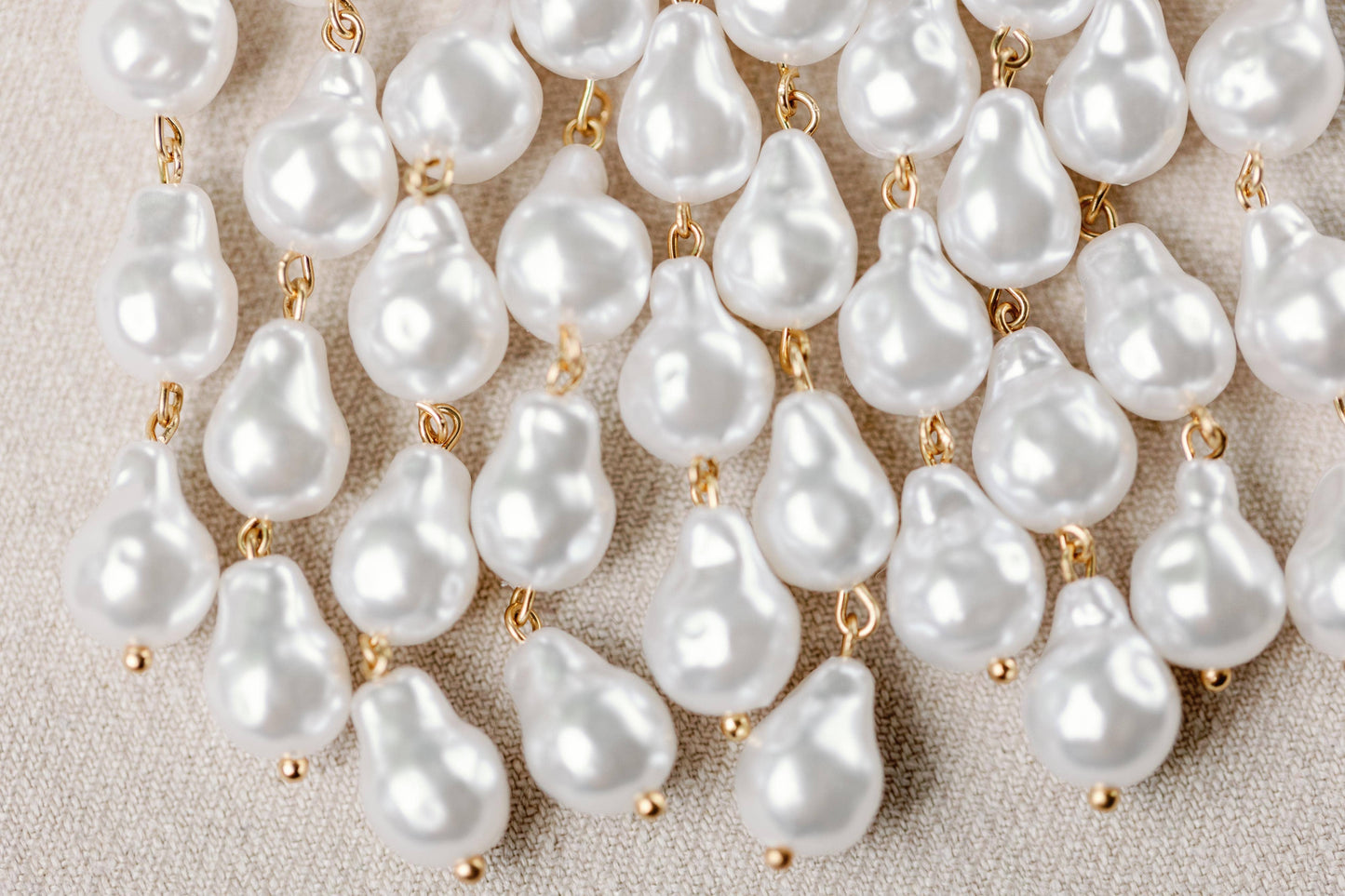 Natural Pearl Statement Drop Statement Earrings