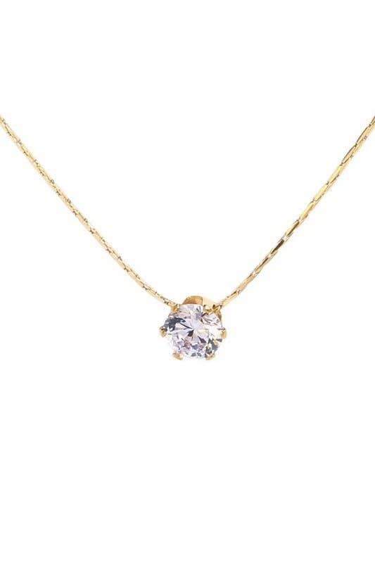 18K STAINLESS STEEL TARNISH FREE CLASSIC NECKLACE | 40NK385: GOLD