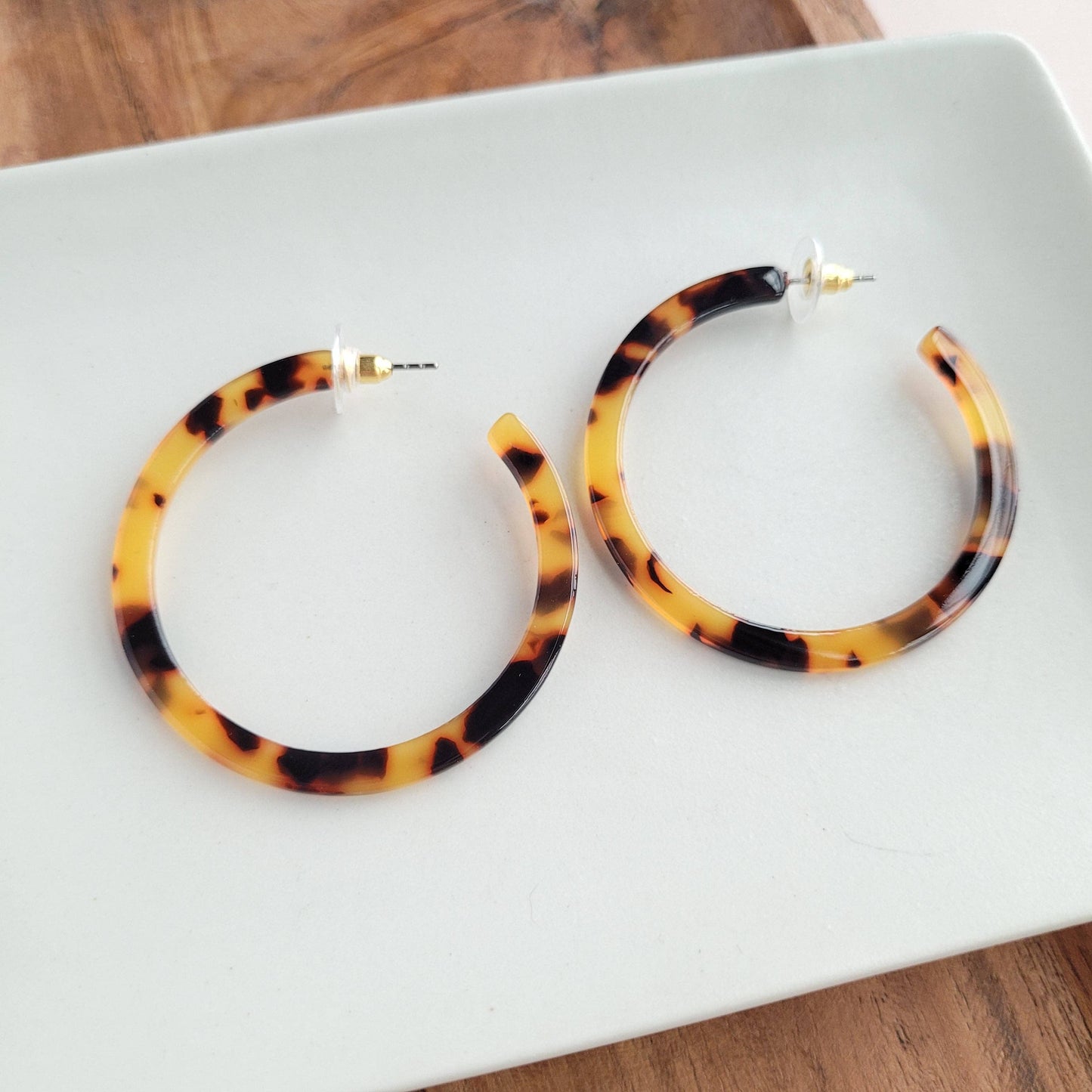 Cameron Hoops - Tortoise // Jewelry, Earrings, Fall