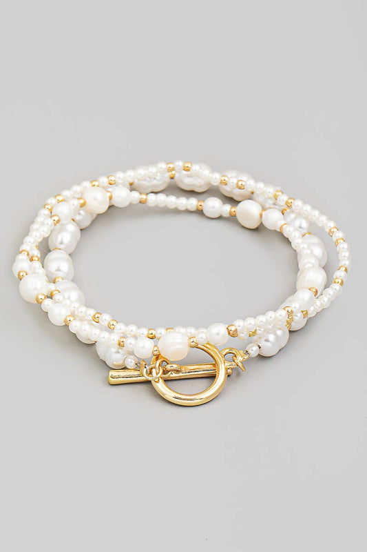 Assorted Beaded Toggle Chain Bracelet: GDCRM