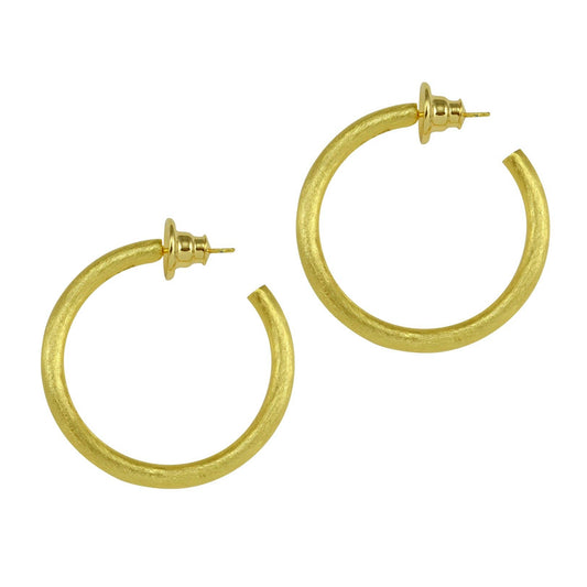 ST. TROPEZ HOOP EARRINGS: Gold