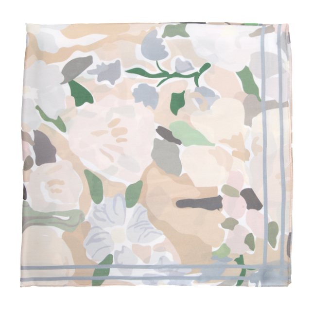 S26077 100% Polyester Lightweight Square Scarf: 02 Green