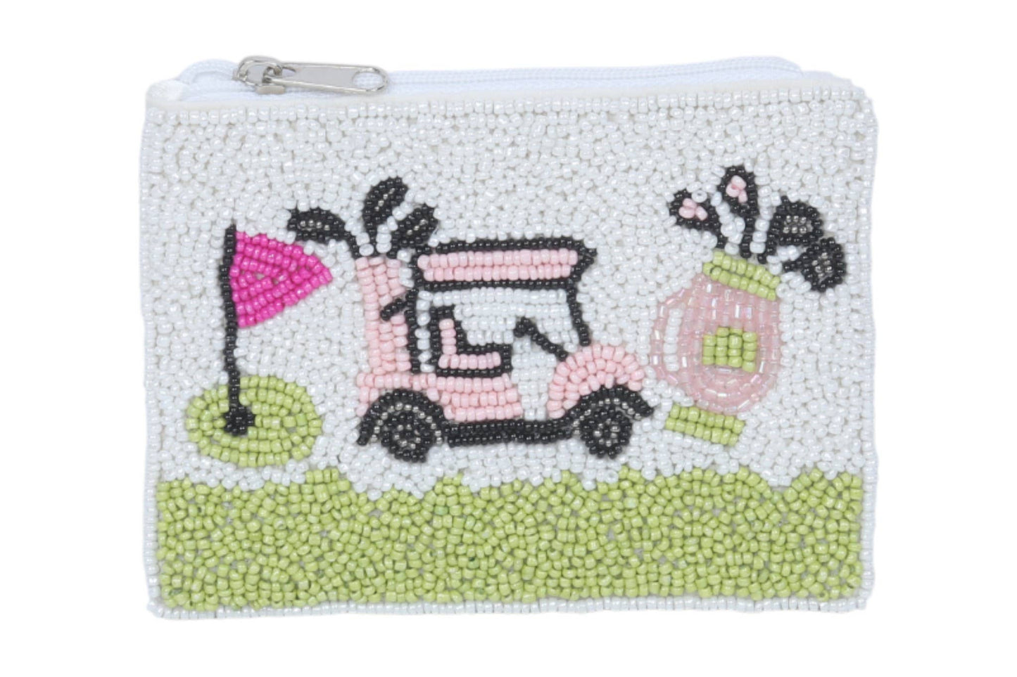 Golf Themed Fully Beaded Coin Purse