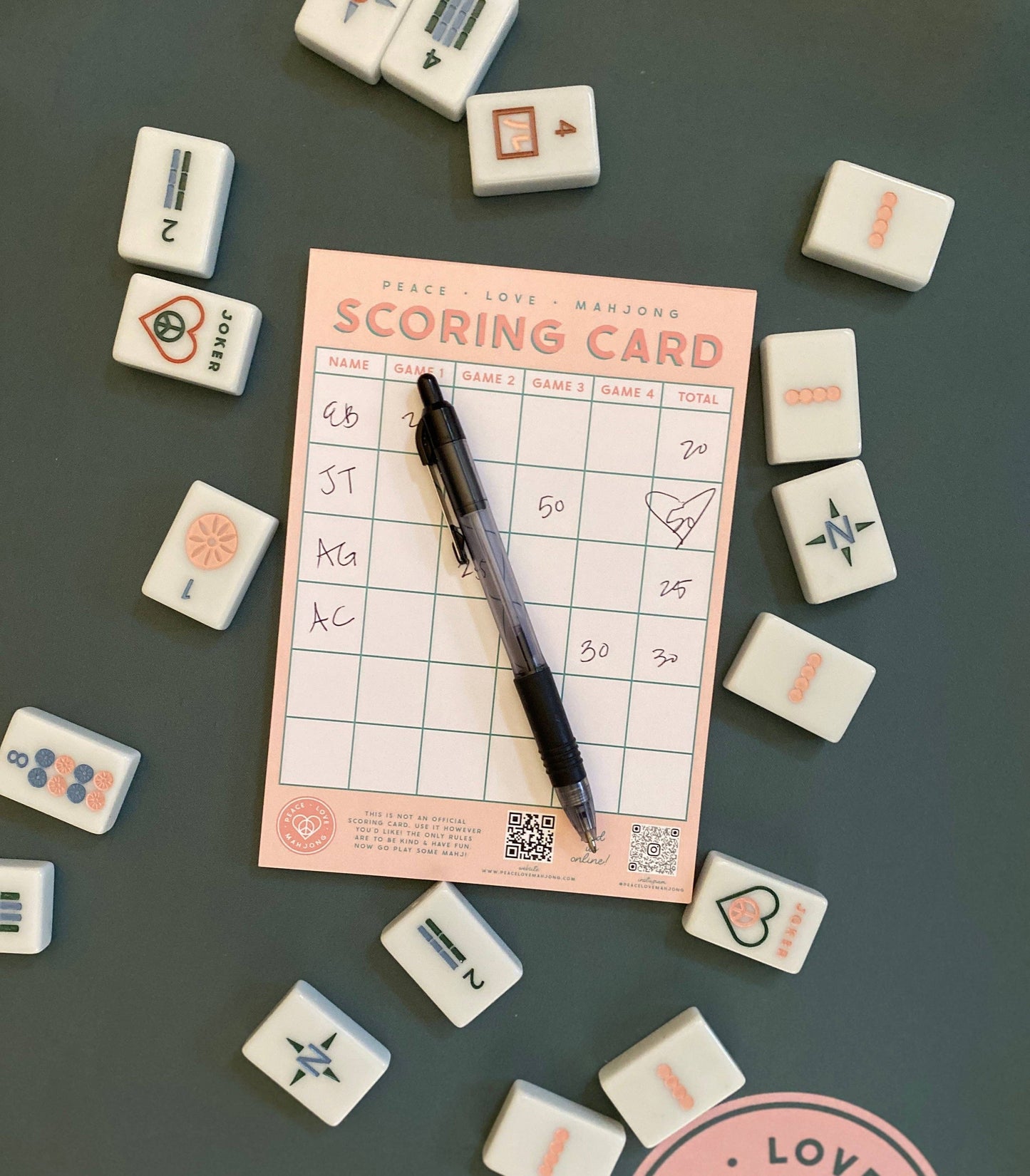 Mahjong Scoring Notepad: Blue