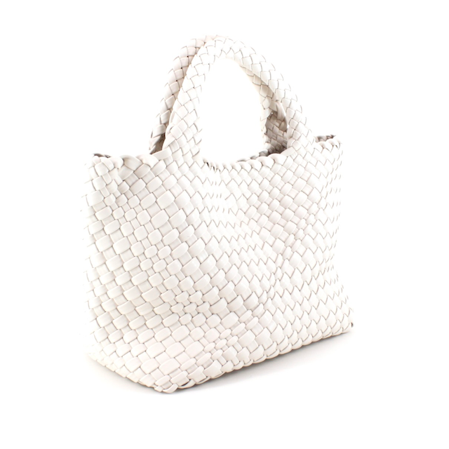 P24013 Medium Woven Tote Crossbody Bag w/Cosmetic Pouch: 12 S Blue