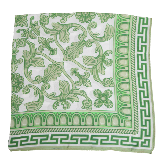 S26085 100% Polyester Lightweight Square Scarf: 02 GRN