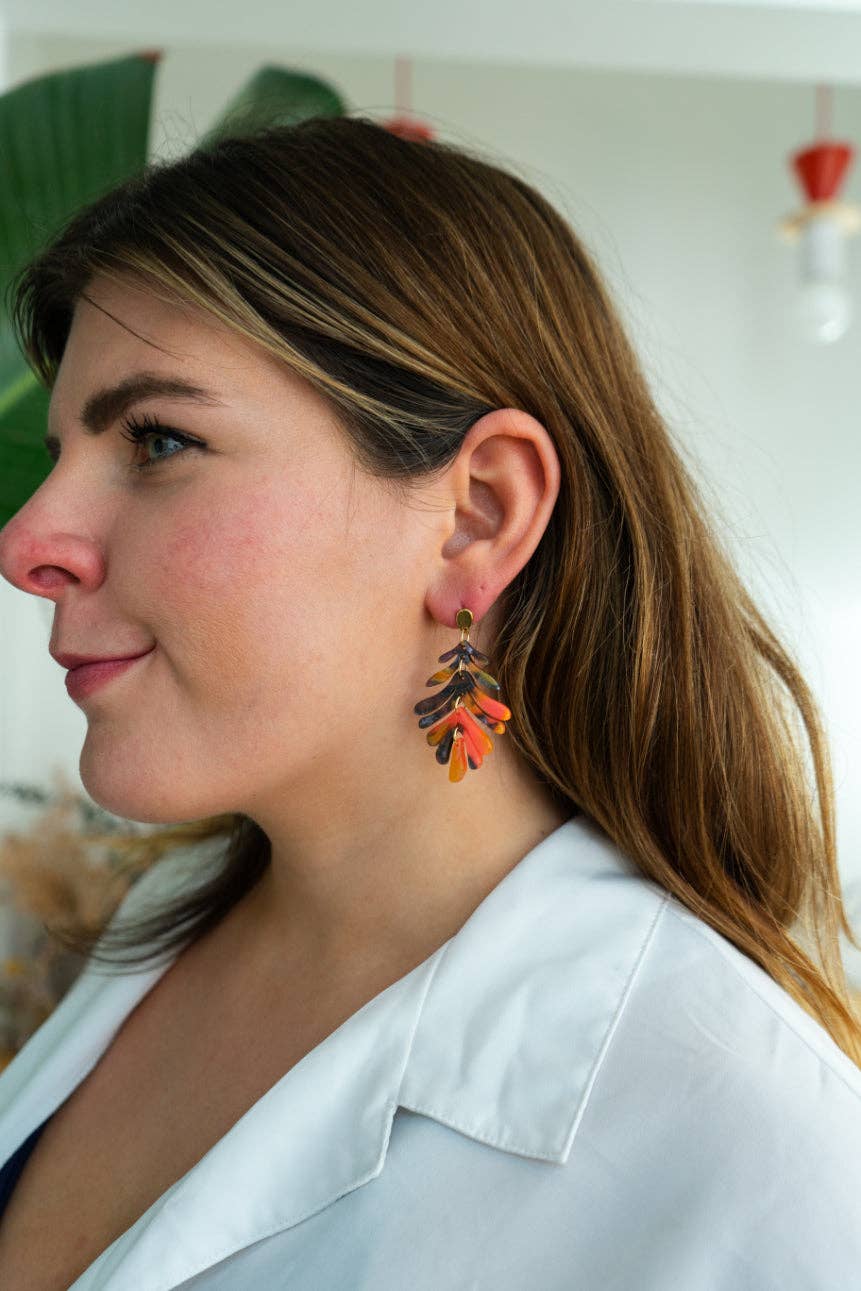 Petite Palm Earrings - Bird of Paradise // Jewelry, Resort