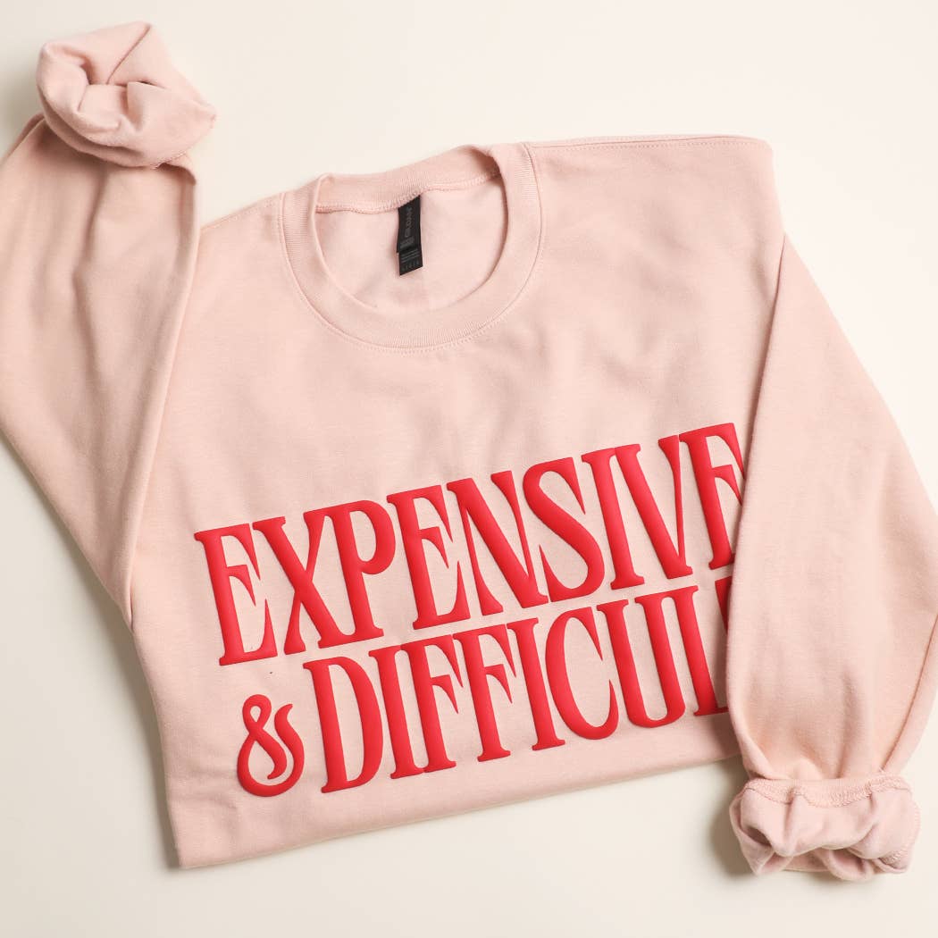 EXPENSIVE & DIFFICULT PUFF MIDWEIGHT Sweatshirt: FOREST GREEN / L