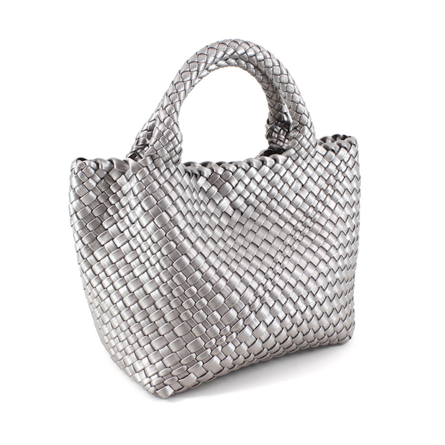 P24013 Medium Woven Tote Crossbody Bag w/Cosmetic Pouch: 05 Green