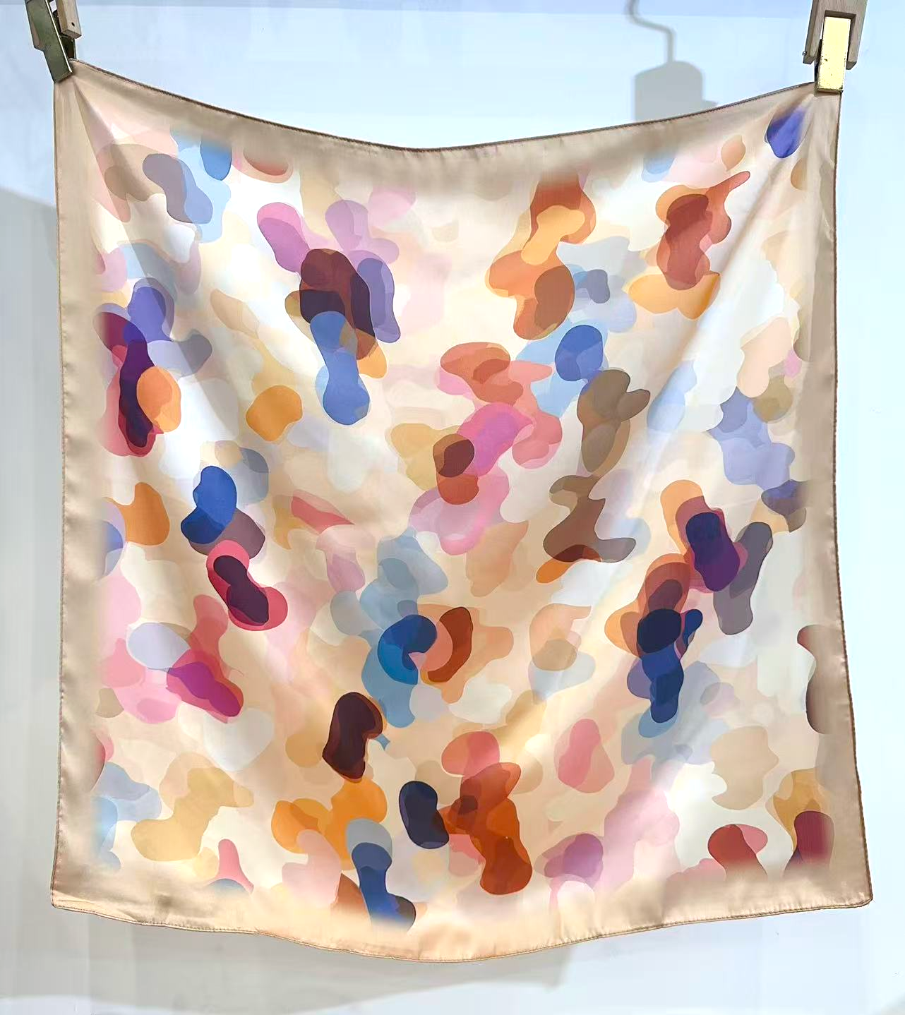 S26050 Mirage Satin-Like Polyester Square Scarf: 04 Fuchsia