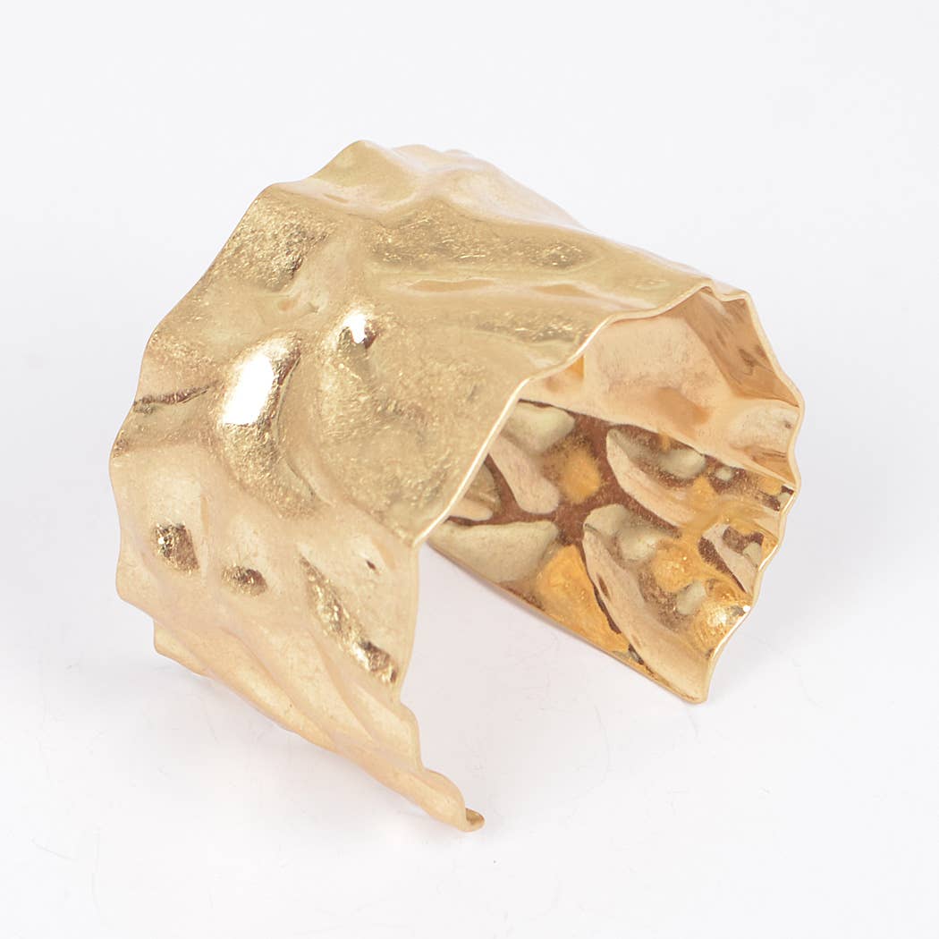 Hammered Metal Cuff: GD
