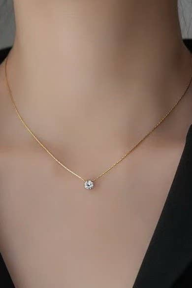 18K STAINLESS STEEL TARNISH FREE CLASSIC NECKLACE | 40NK385: GOLD