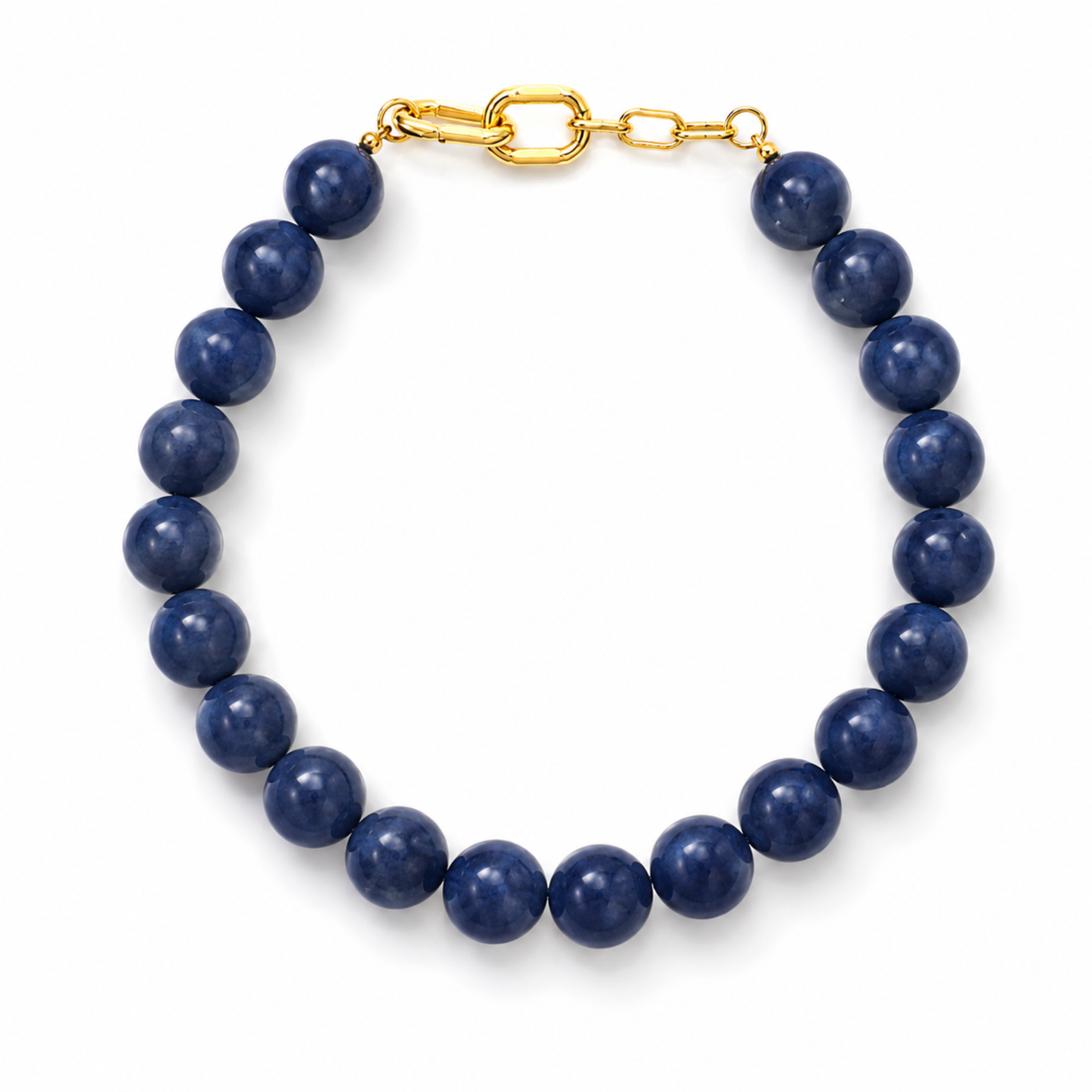 Beaded Color Gumball Statement Necklace: Emerald Green