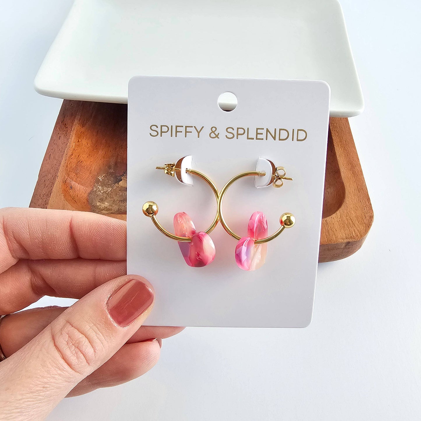 Sweetheart Hoops - Tickled Pink // Valentine's Day Earrings