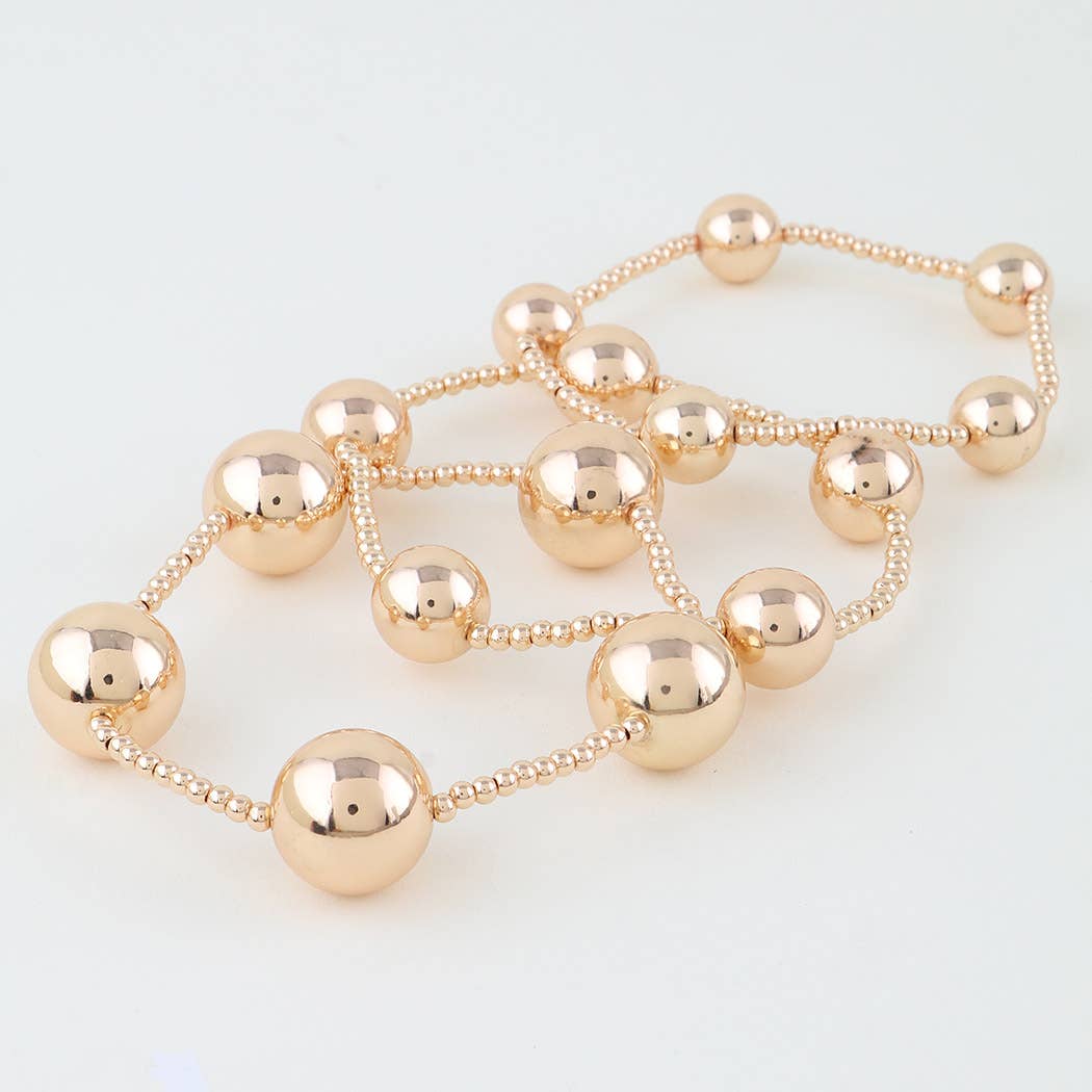 Multi Shiny Beaded Bracelet: GD
