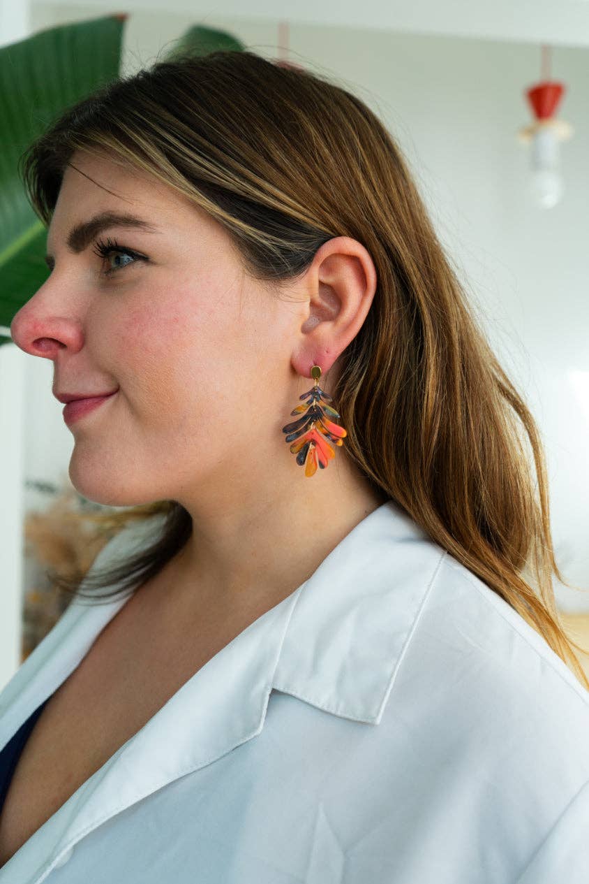 Petite Palm Earrings - Bird of Paradise // Jewelry, Resort
