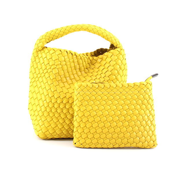 P24015 Medium Woven Hobo Crossbody Bag w/Cosmetic Pouch: 10 S Blue