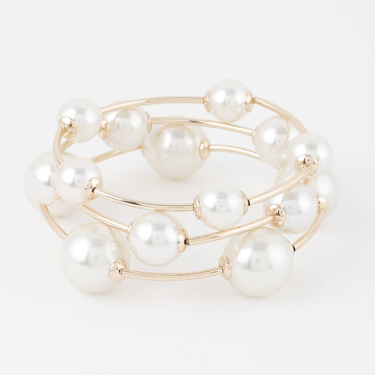 Multi Pearl Bead Bracelet: GCR