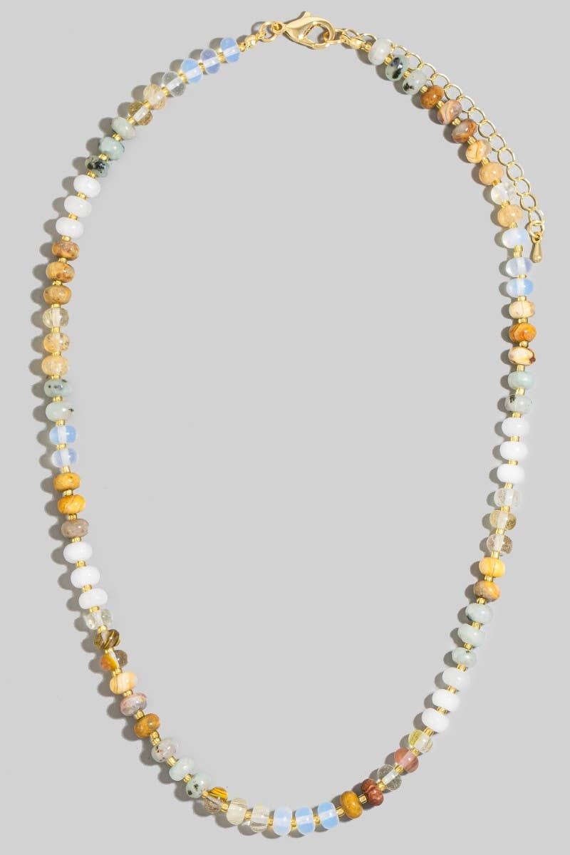 Gradient Stone Beaded Necklace: GNM