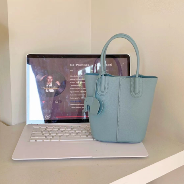 P25056 Small Tote/Crossbody Bag w/Matching Bag Charm: 04 Orange