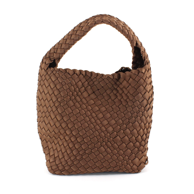 P23093 Small Nylon Woven Hobo Crossbody Bag w/Cosmetic Pouch: 07 Clay