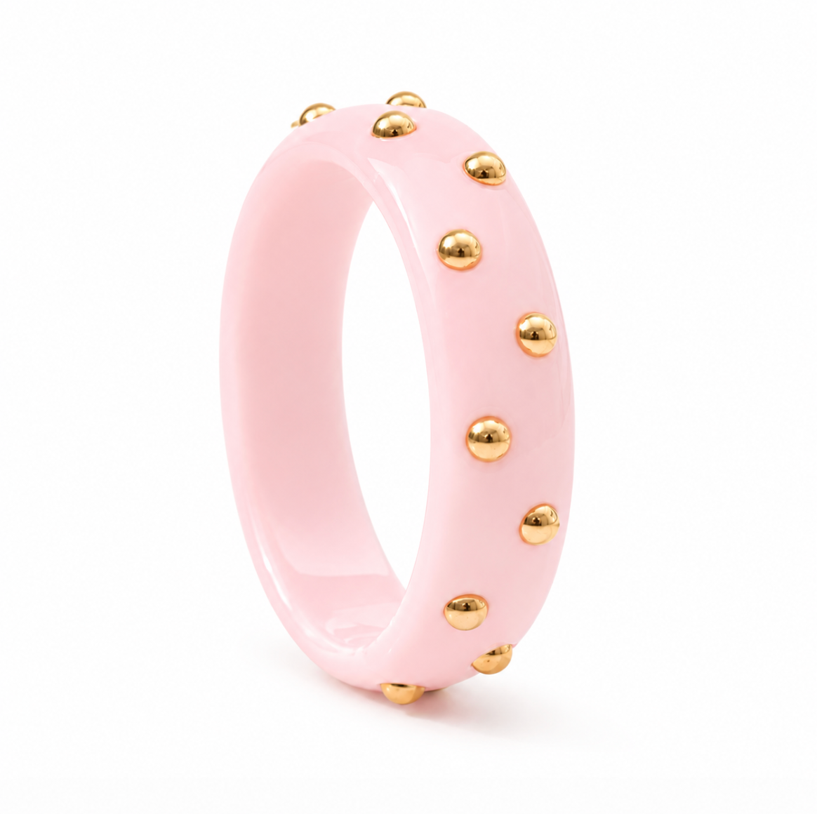 Pink Gold Studded Statement Bangle