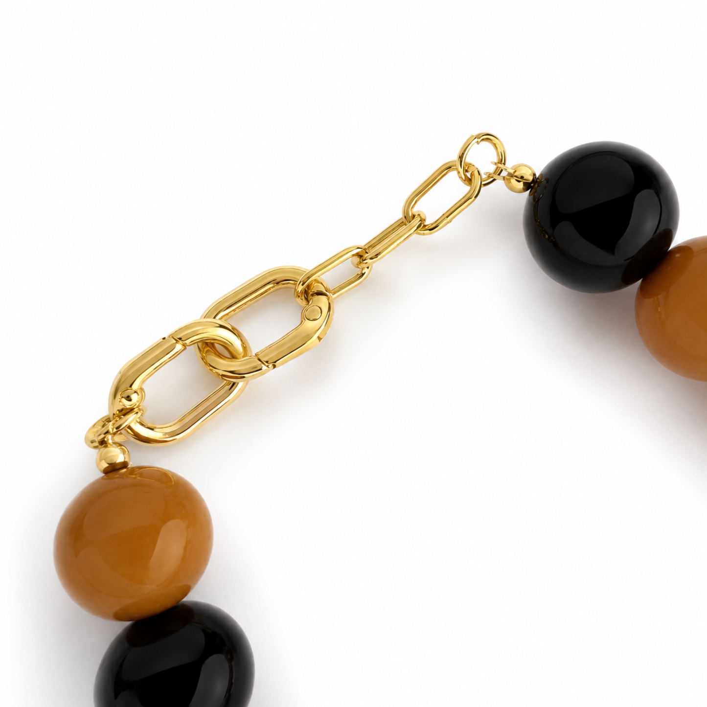 Beaded Color Gumball Statement Necklace: Royal Navy