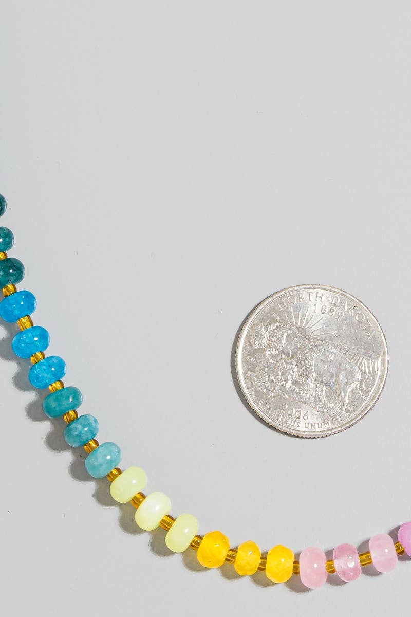 Gradient Stone Beaded Necklace: GNM