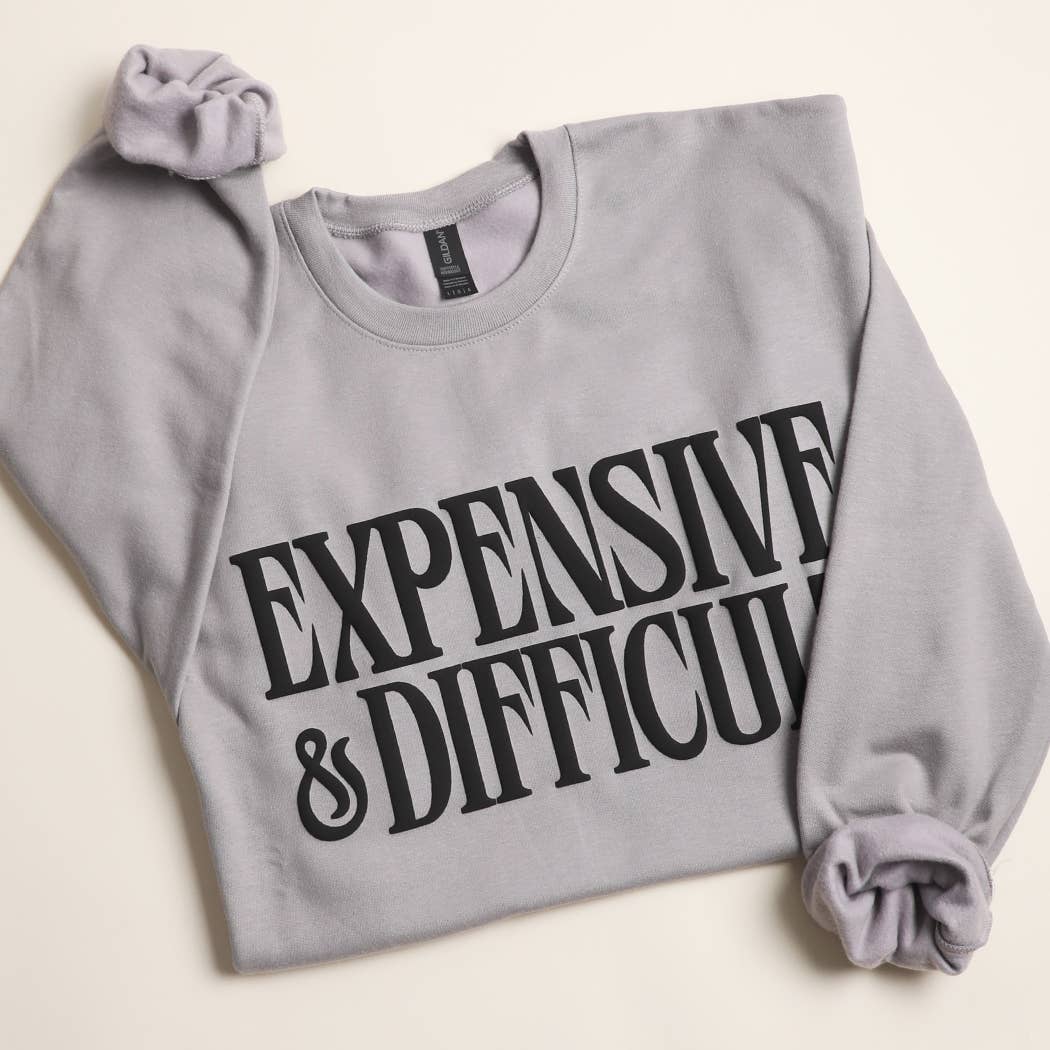 EXPENSIVE & DIFFICULT PUFF MIDWEIGHT Sweatshirt: FOREST GREEN / L