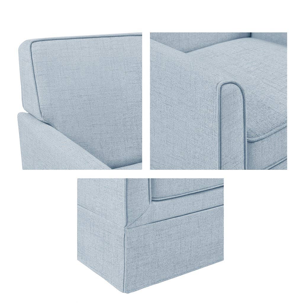 Slipcover Accent Armchair Single Sofa Chair Light Blue